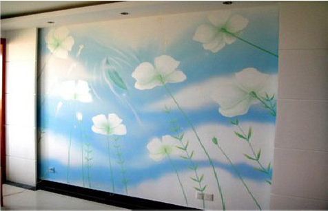 永寿画墙绘怎么画好白云的蓬松感？