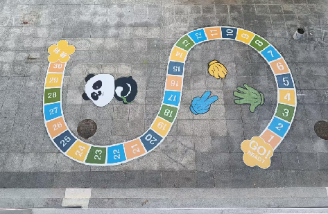 永寿地面游戏彩绘