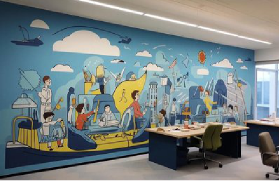 永寿办公室墙绘的特点。