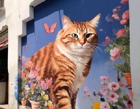 永寿自己绘制有个性的手绘墙