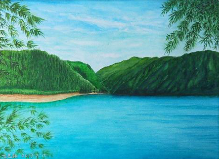 永寿在墙绘中，如何绘画绿水青山？